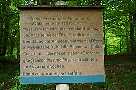 Schild Wassertretanlage Fortelbach