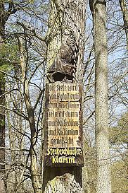 Schild am Einstieg Steckeschl??fer Klamm