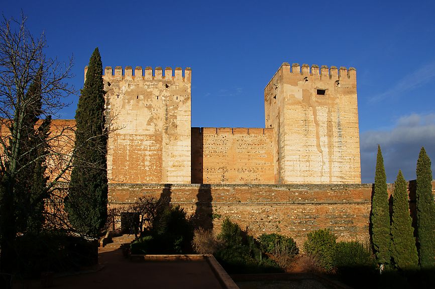 Alcazaba in der Morgensonne