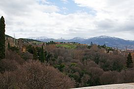 Blick zur Sierra Nevada vom Alcazaba