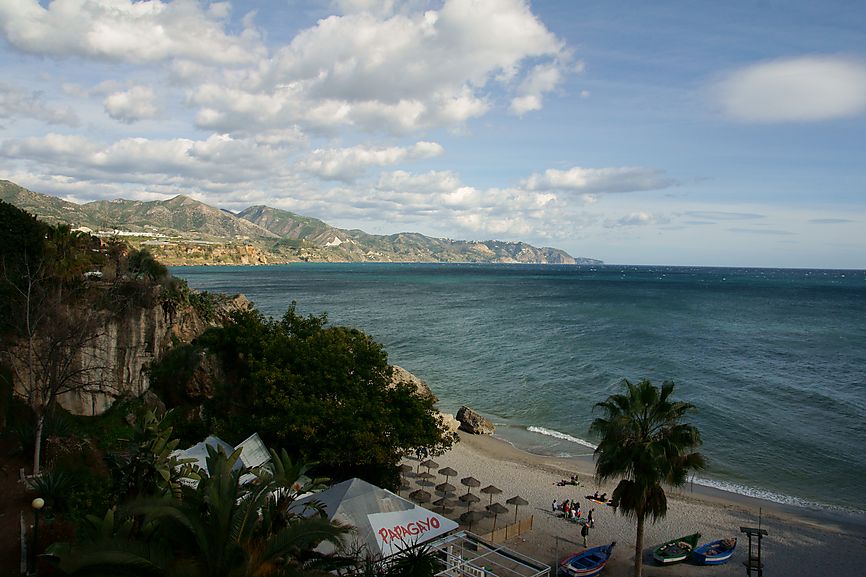 Die K?ste bei Nerja von der Promenade