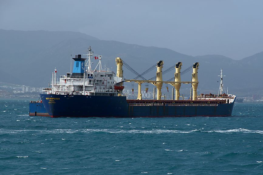 Frachter vor Gibraltar